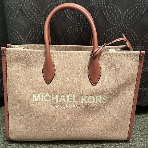Michael Kors Tote Bag Pink with short and long strap - Picture 6 of 6